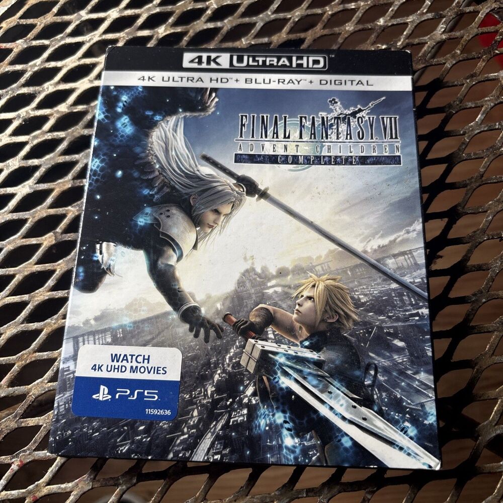 Final Fantasy VII: Advent Children Complete  4K UHD + Blu-ray W/RARE SLIPCOVER